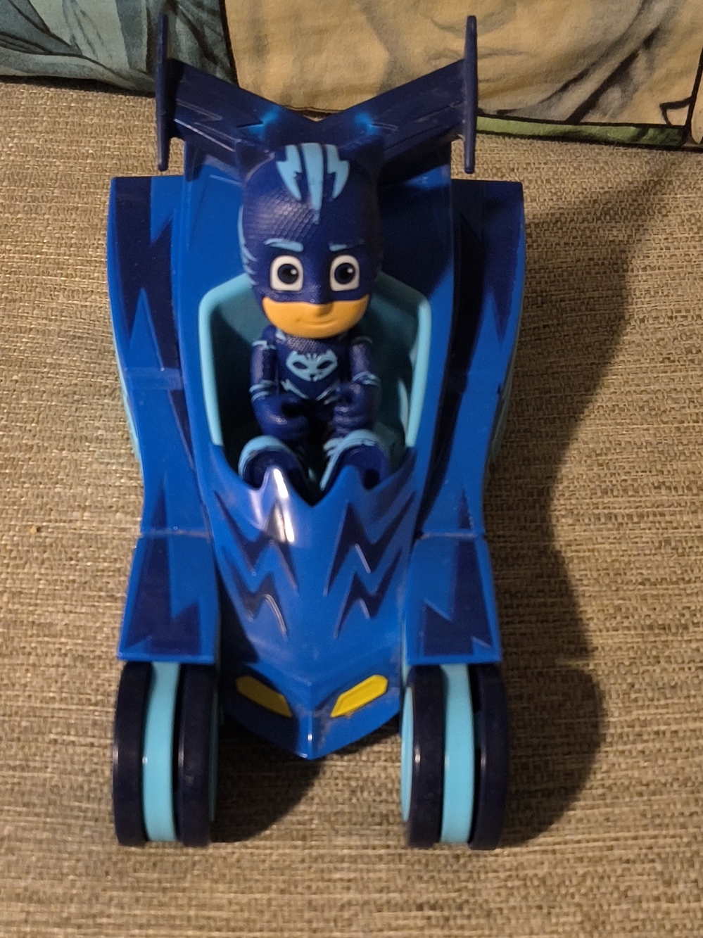 Blue Catboy Race Car with Figure - Bright Blue Play Vehicle